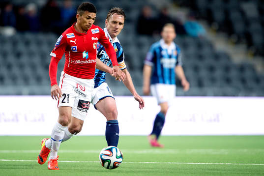 Kalmars Ismael Silva Lima och Djurgårdens Andreas Johansson