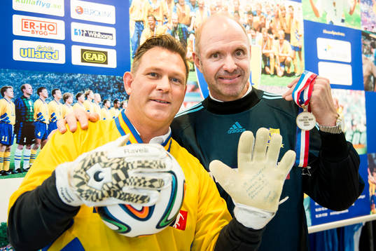 Bla gjennom flere bilder av Fotboll, Presskonferens, VM94 Jubileumsmatch