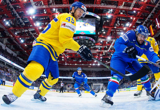 Sveriges Oscar Möller och Italiens David Borrelli