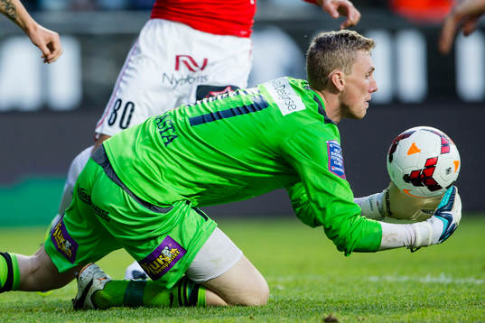 under fotbollsmatchen i Allsvenskan mellan Häcken - Kalmar den 20 maj 2014 i Göteborg.