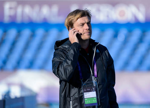 Tyresös tränare Tony Gustavsson före en träning
