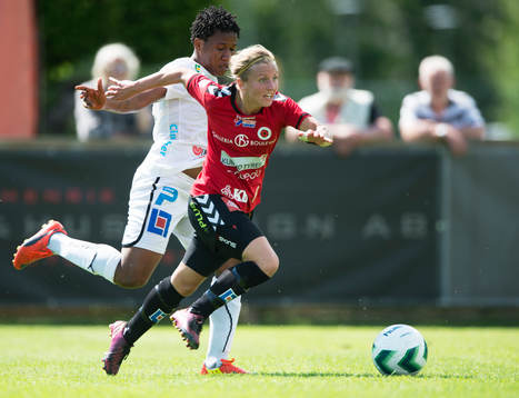  i matchen i damallsvenskan mellan Kristianstad och Umeå i Kristianstad 25 maj  2014.