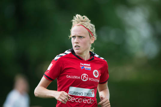Kristianstads Linnea Liljegärd i matchen i damallsvenskan mellan Kristianstad och Umeå i Kristianstad 25 maj  2014.