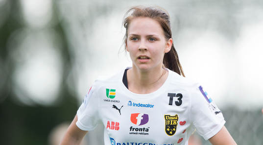Umeås Johanna Nyman i matchen i damallsvenskan mellan Kristianstad och Umeå i Kristianstad 25 maj  2014.