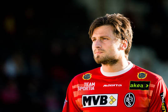 Landskronas målvakt Niklas Uddenäs