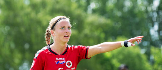 Kristianstads Gudny Björk Odinsdottir i matchen i semifinalen i Svenska Cupen mellan Kristianstad och Örebro i Kristianstad 29 maj  2014.