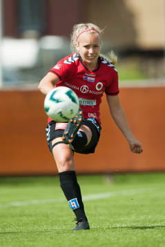 Kristianstads Elisa Vidarsdottir i matchen i semifinalen i Svenska Cupen mellan Kristianstad och Örebro i Kristianstad 29 maj  2014.