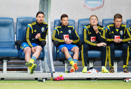 Sveriges Zlatan Ibrahimovic, Marcus Berg, målvakt Johan