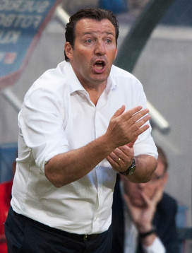  Belgiens förbundskapten Marc Wilmots i träningslandskampen i mellan Sverige och Belgien i Stockholm 1 juni 2014.