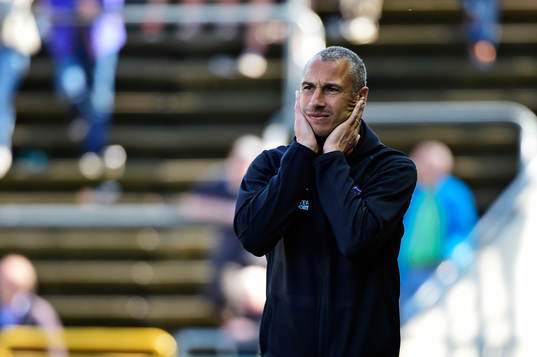 Falkenbergs tränare Henrik Larsson