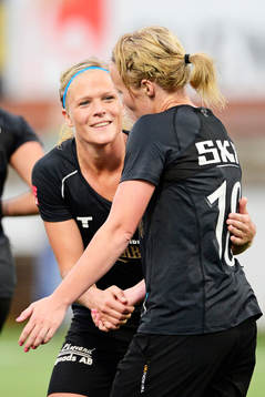 Göteborgs Kathlene Fernström och Göteborgs Sofia Skog