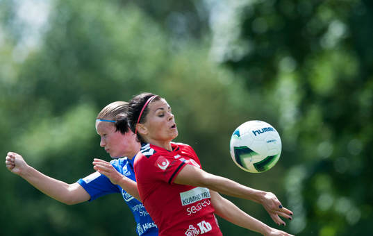 Kristianstads Susanne Moberg i matchen i damallsvenskan