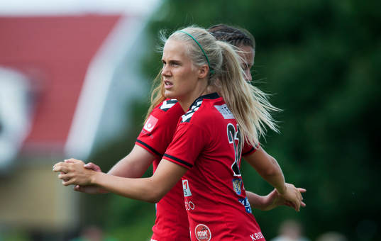 Kristianstads Amanda Persson byts in i matchen i damallsvenskan mellan Kristianstad och Vittsjö i Kristianstad 7 juni.