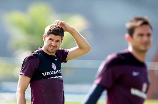Englands Steven Gerrard och Frank Lampard