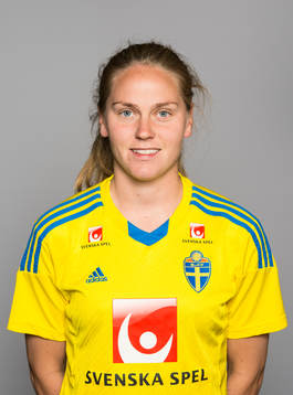 Sveriges damfotbollandslags Lisa Dahlkvist poserar för ett porträtt den 17 juni 2014 i Stockholm.