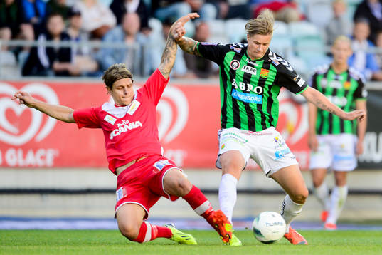 Assyriskas Fredrik Holster och GAIS Andreas Drugge