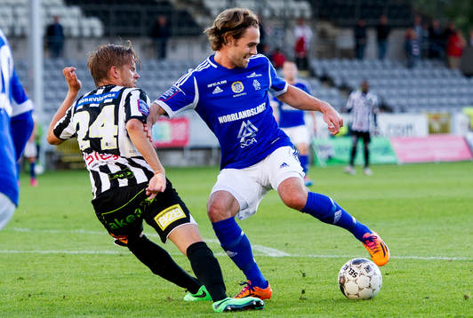 Landskronas Mårten Nordbeck och GIF Sundsvalls Simon Helg