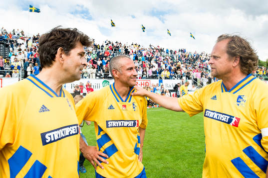 VM-laget 1994s Pontus Kåmark, Henrik Larsson och Jonas Thern