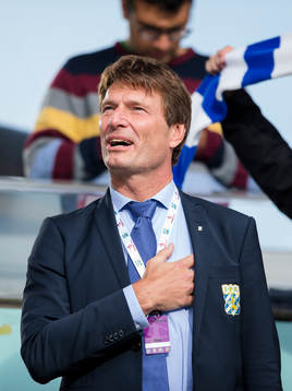 IFK Göteborgs klubbdirektör Martin Kurzwelly innan fotbollsmatchen i kvalet till Europa League mellan IFK Göteborg - FC Fola Esch den 3 Juli  2014 i Göteborg.