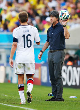  Football - France v Germany - FIFA World Cup Brazil 2014 - Quarter Final - Estadio do Maracana, Rio de Janeiro, Brazil - 4/7/14 Germany coach Joachim Low (R) 