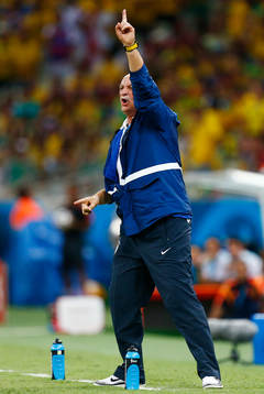  Football - Brazil v Colombia - FIFA World Cup Brazil 2014 - Quarter Final - Estadio Castelao, Fortaleza, Brazil - 4/7/14 Brazil coach Luiz Felipe Scolari 