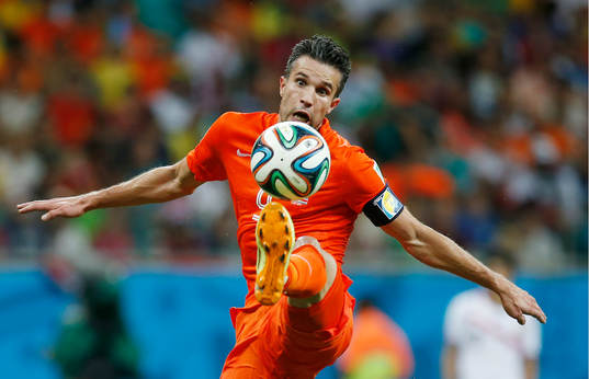  Football - Netherlands v Costa Rica - FIFA World Cup Brazil 2014 - Quarter Final - Arena Fonte Nova, Salvador, Brazil - 5/7/14 Holland's Robin van Persie in action 