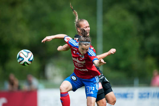 Vittsjös Jane Ross i matchen i damallsvenskan mellan Vittsjö och Kristianstad i Vittsjö 5 juli.