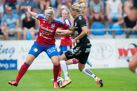 Vittsjös Kirsty Yallop i matchen i damallsvenskan mellan