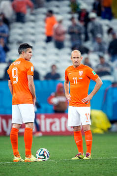 Hollands Robin van Persie och Arjen Robben 