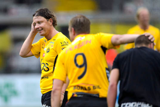 Elfsborgs sportchef Stefan Andreasson i matchen mellan Elfsborgs Legendarer och Guliganerna Allstars den 13 juli 2014 i Borås.