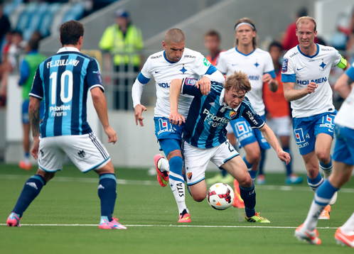 Norrköpings Rawez Lawan och Djurgårdens Simon Tibbling