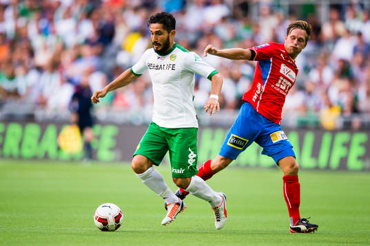 Hammarbys Pablo Pinones-Arce och Andreas Wihlborg