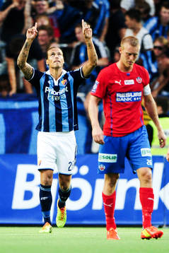 Djurgårdens Aleksandar Prijovic jublar