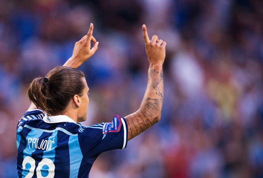Djurgårdens Aleksandar Prijovic jublar