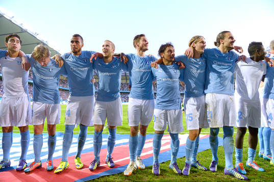 Malmö FFs spelare jublar