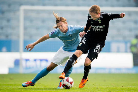 Malmö FFs Markus Halsti och IFK Göteborgs Sam Larsson