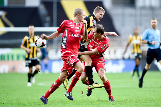 Elfsborgs Sebastian Holmén och Daniel Mobaeck