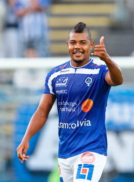 Åtvidabergs Ricardo Santos jublar