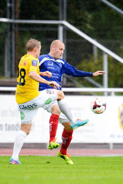 Falkenbergs Patrik Ingelsten mot Åtvidabergs Daniel Sjölund 