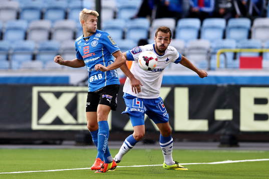 Halmstads Viktor Ljung och Norrköpings Emir Kujovic