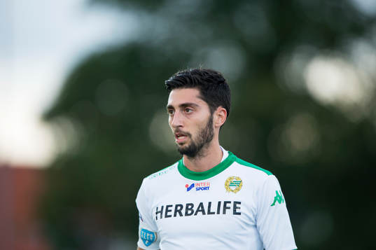 Hammarbys Nahir Besara i matchen i Superettan mellan Ängelholm och Hammarby 18 augusti 2014.