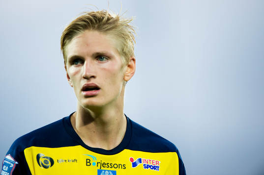 Ängelholms Andreas Karlsson  i matchen i Superettan mellan Ängelholm och Hammarby 18 augusti 2014.