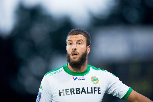  Hammarbys Andreas Haddad i matchen i Superettan mellan Ängelholm och Hammarby 18 augusti 2014.