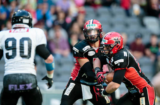 Carlstad Crusaders quarterback Anders Hermodsson