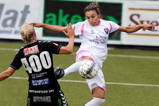 Marta Vieira Da Silva från Rosengård började på bänken men kom in i slutet av matchen