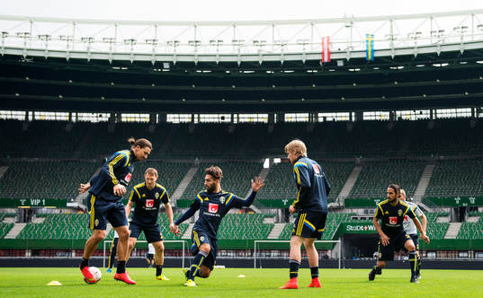 Zlatan Ibrahimovic, Kim Källström, Jimmy Durmaz, Emil Forsberg och Erkan Zengin