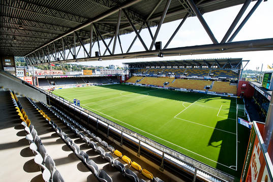 Borås arena innan fotbollsmatchen i Allsvenskan mellan Elfsborg och IFK Göteborg den 14 september 2014 i Borås.