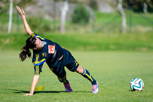 Lotta Schelin värmer upp