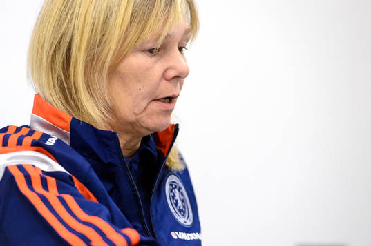 Skottlands förbundskapten Anna Signeul
