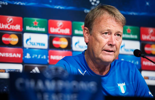s tränare Åge Hareide under en presskonferens inför Champions League-gruppspelet den 15 september 2014 i Turin.